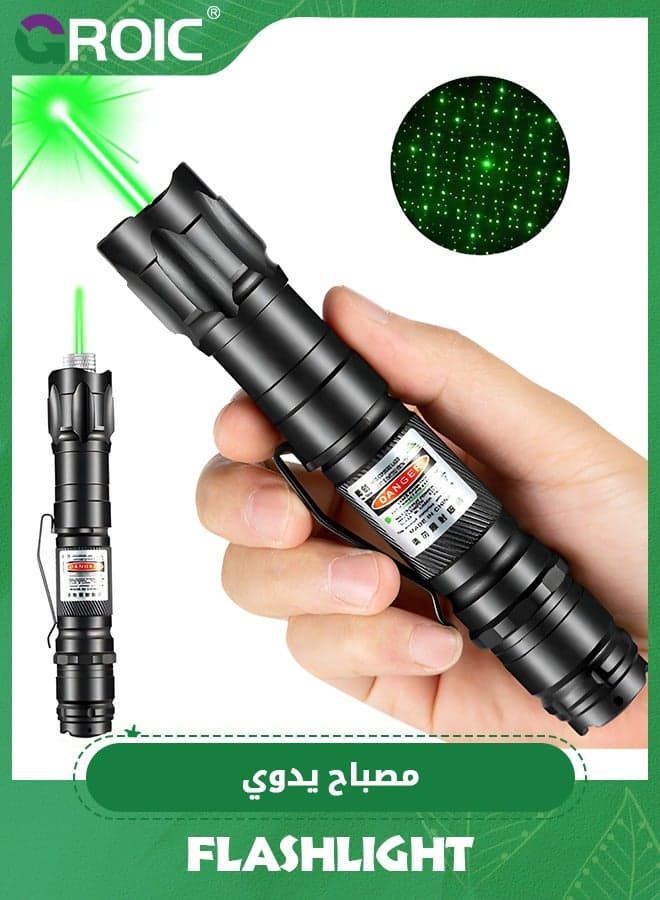 Long Range Flashlights, High Power Pointer Flashlights, High Lumens, Compact and Rechargeable Flash Light Portable Pointer for Camping Hiking Outdoor Emergency