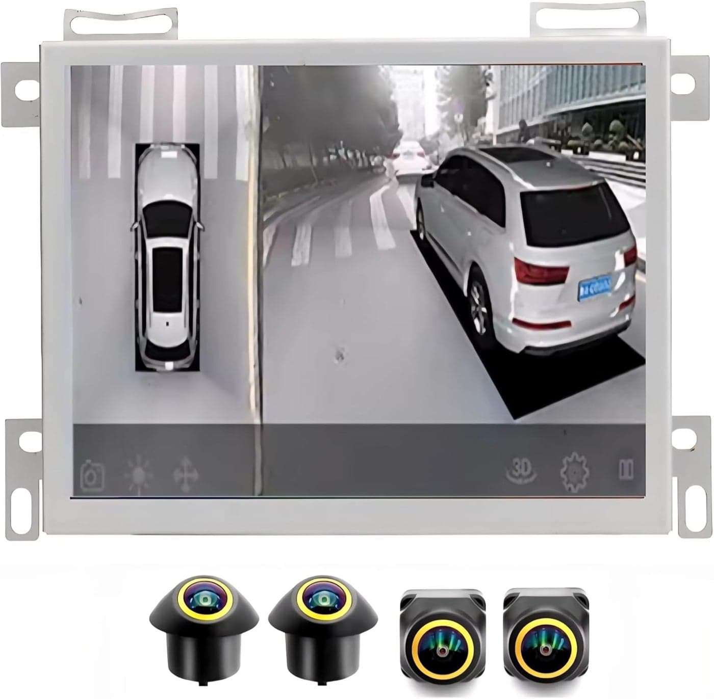 Fit Dodge Charger Car Stereo, Dodge Challenger Android Screen 8.4 Inch 2015-2021, CarPlay, Android Auto, WiFi, GPS Navigation, HD Backup Camera (8+128GB 360D Cameras)
