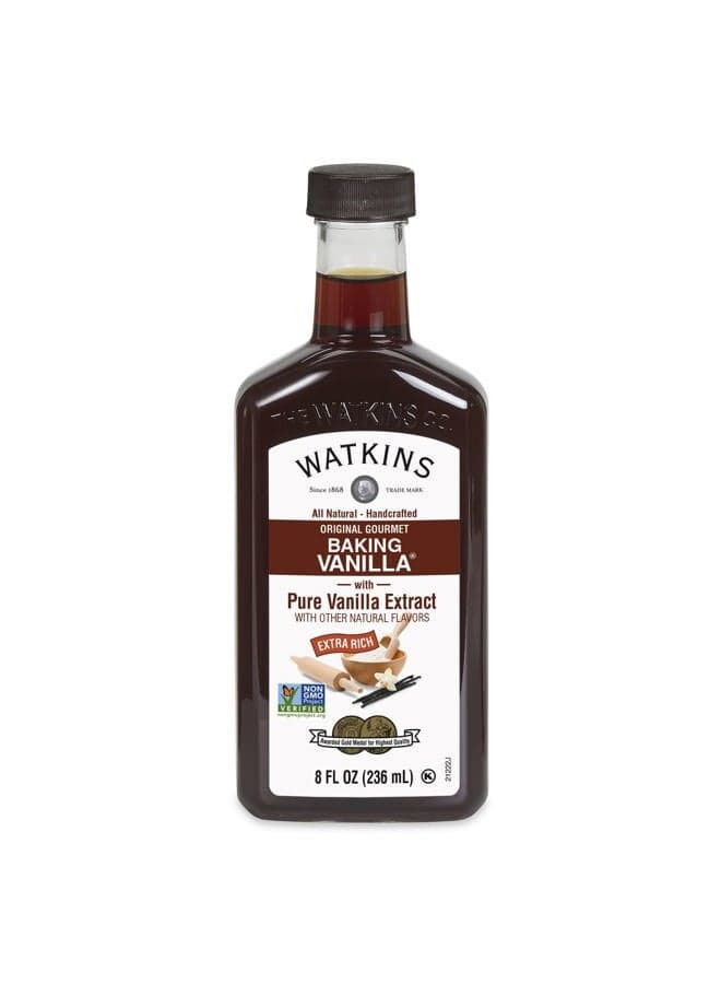All Natural Original Gourmet Baking Vanilla with Pure Extract, 8 fl. oz. Bottle, 1-Pack