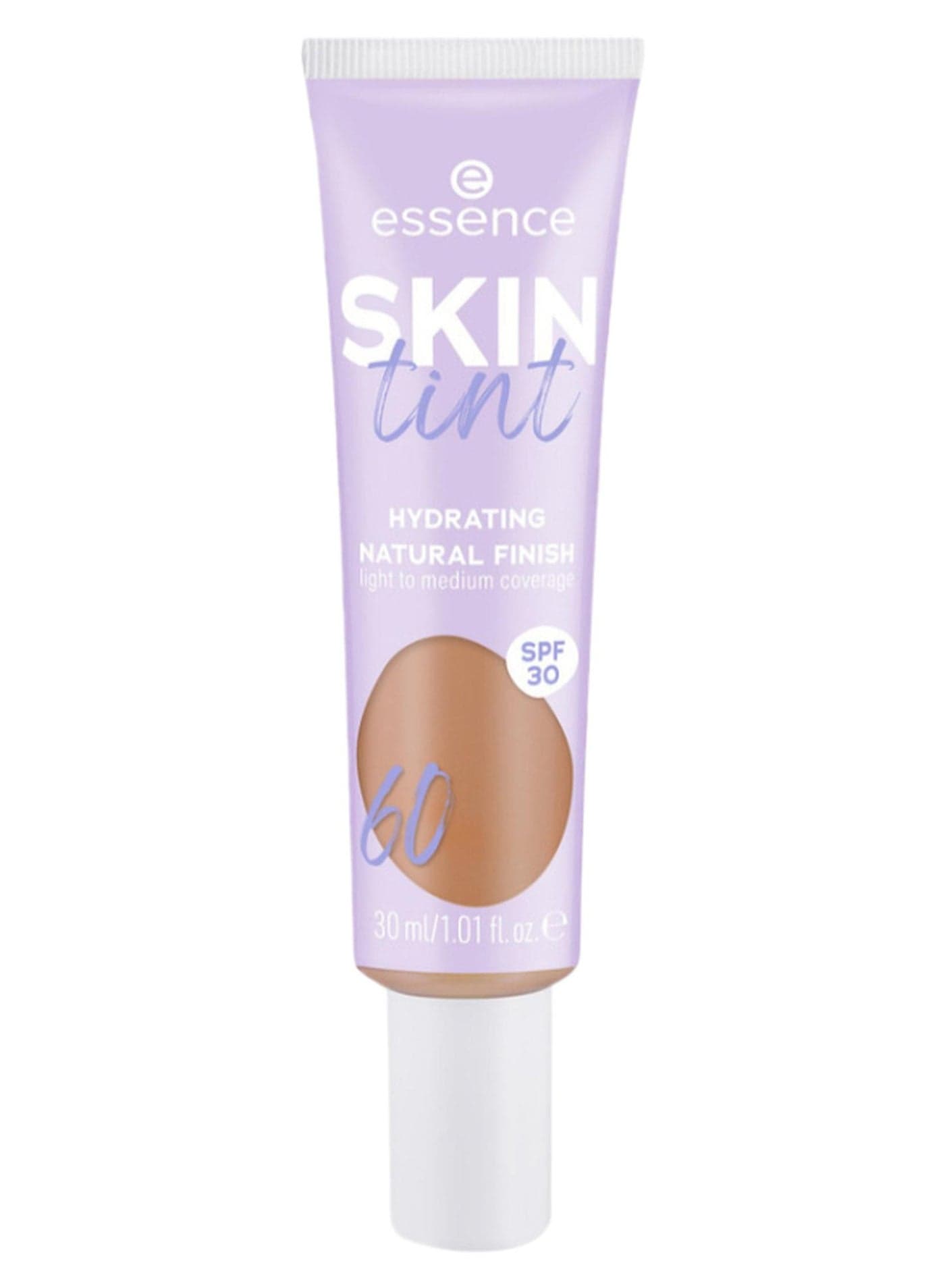SKIN Tint No.60 | Lightweight Hydrating Face Tint | Light to Medium Coverage | SPF30 Sun Protection | Vegan with Aloe Vera & Hyaluronic Acid | Natural Radiant Finish for All Skin Types | 30 ml Beige