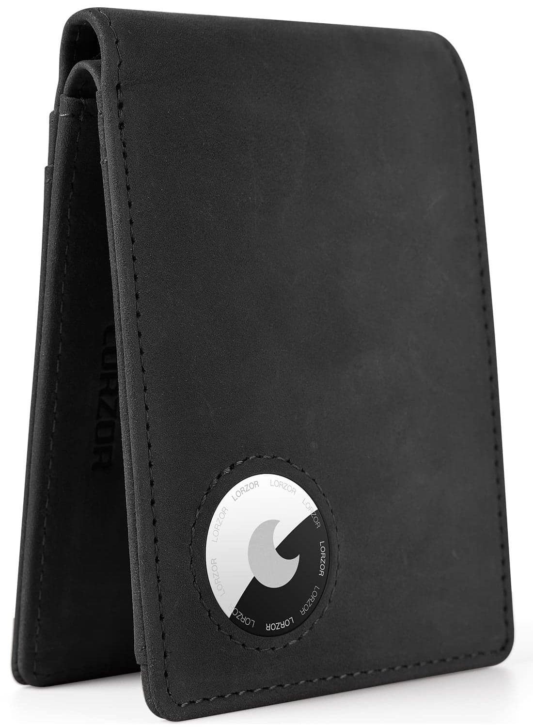 Wallet for Men, RFID Blocking Wallet, Bifold Full Grain Leather Mens Wallet, with Stealth Pocket for AirTag Wallet, Large and Slim Design, Up to 12 Cards and ID Window, Gift for Men