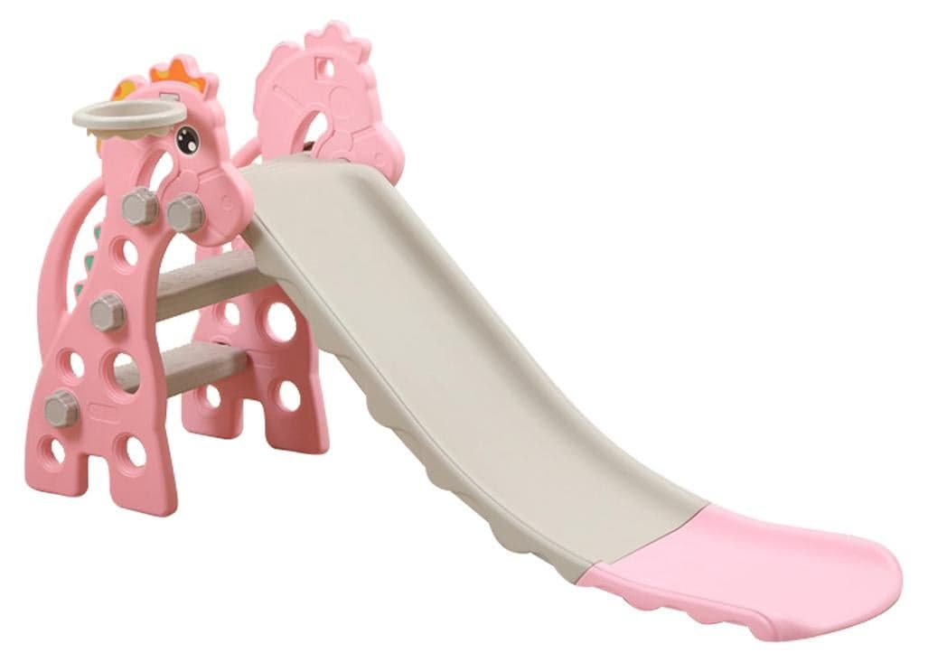 Foldable Multifunctional Children's Slide Children's Independent Entertainment Slide Playground Climbing Slide With Basketball Stand Easy To Install Suitable For Children Indoors And Outdoors