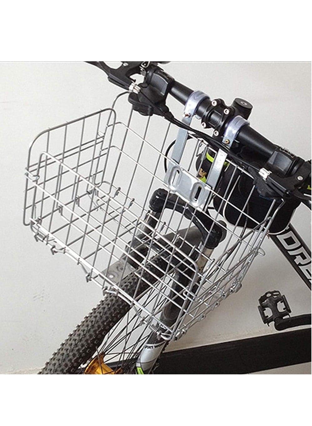 Folding Bike Front Basket, Easy Installation On Front Handlebar, Rust Proof Detachable Folding Rear Bike Basket, Mountain Bike Accessories, Bike Frame Basket Silver 33.5*22*20 cm