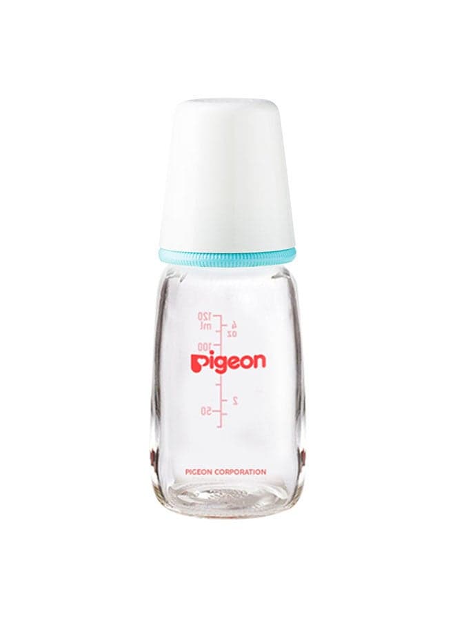 Glass Nurser Baby Feeding Bottle K-4 120Ml, Slim Neck, Slow Flow Nipple - Assorted