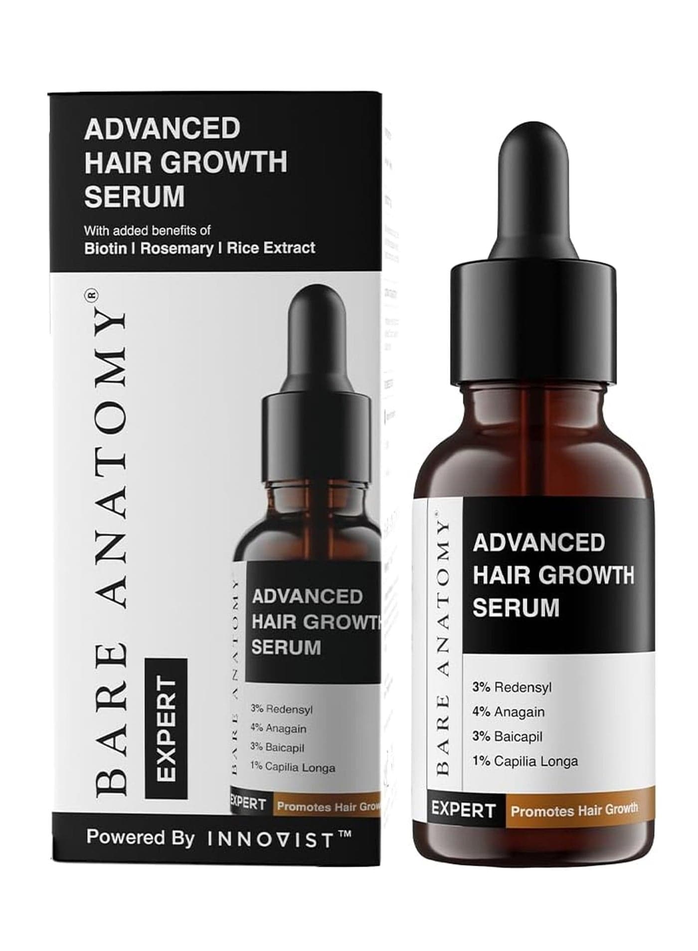 Advanced Hair Growth Serum with Redensyl, Rosemary, Rice Water (30 ml)