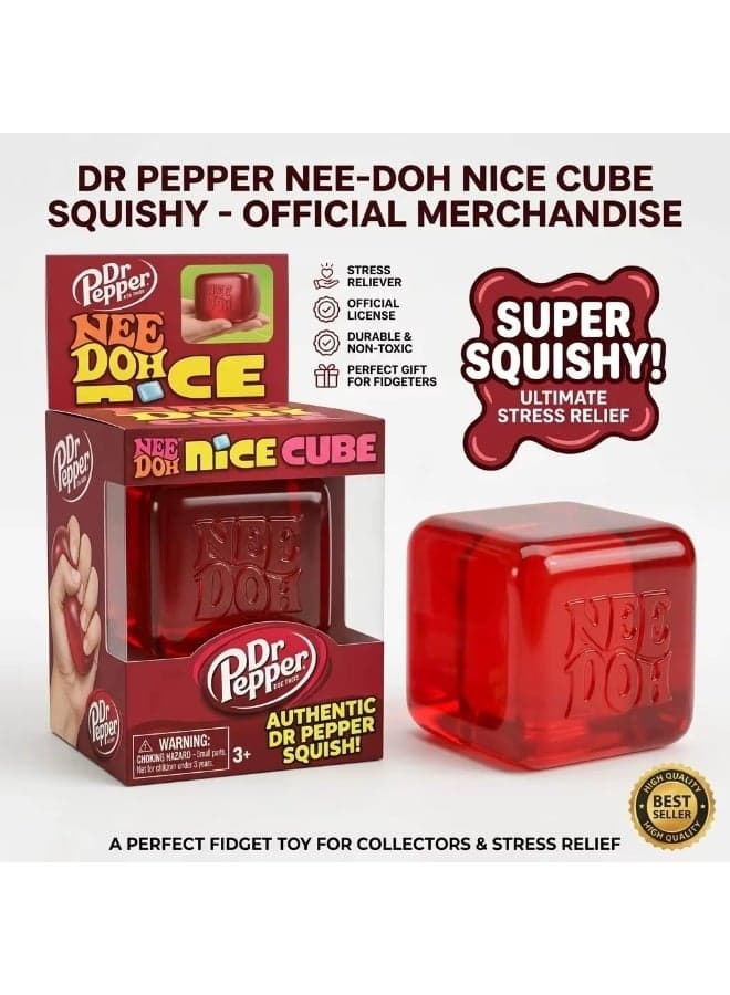 NeeDoh Nice Cube -Sensory Squeeze Toy with Super Solid Squish - 2.25" Cube