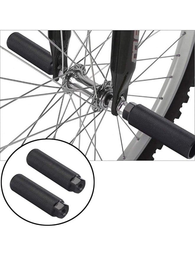 1 Pairs Aluminum Alloy Bike Pegs for Mountain Bike Cycling Rear Stunt Pegs Fit 3/8 inch Axles