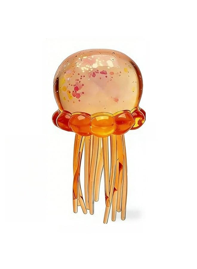 NeeDoh Jelly Squish Glitter Jellyfish Stress Relief Squishy Toy, Soft Squeeze Fidget Toy for Anxiety Relief, Portable Sensory Toy for Kids & Adults