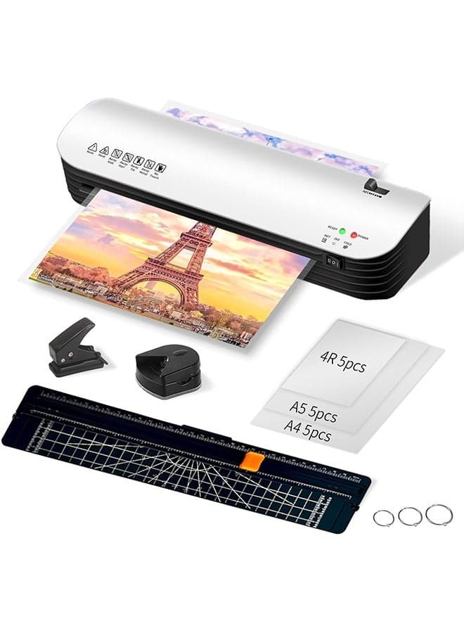 SL299 Laminating machine A4 Laminator Machine Set With 15 Laminating Pouches Paper Cutter Corner Rounder