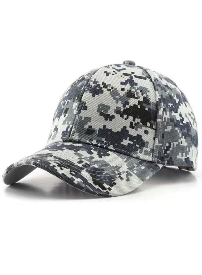 Men's Camouflage Baseball Cap - Army Military Camo Hat for Outdoor Sports, Tactical Cap for Hunting and Fishing - Unisex Design for Men and Women.