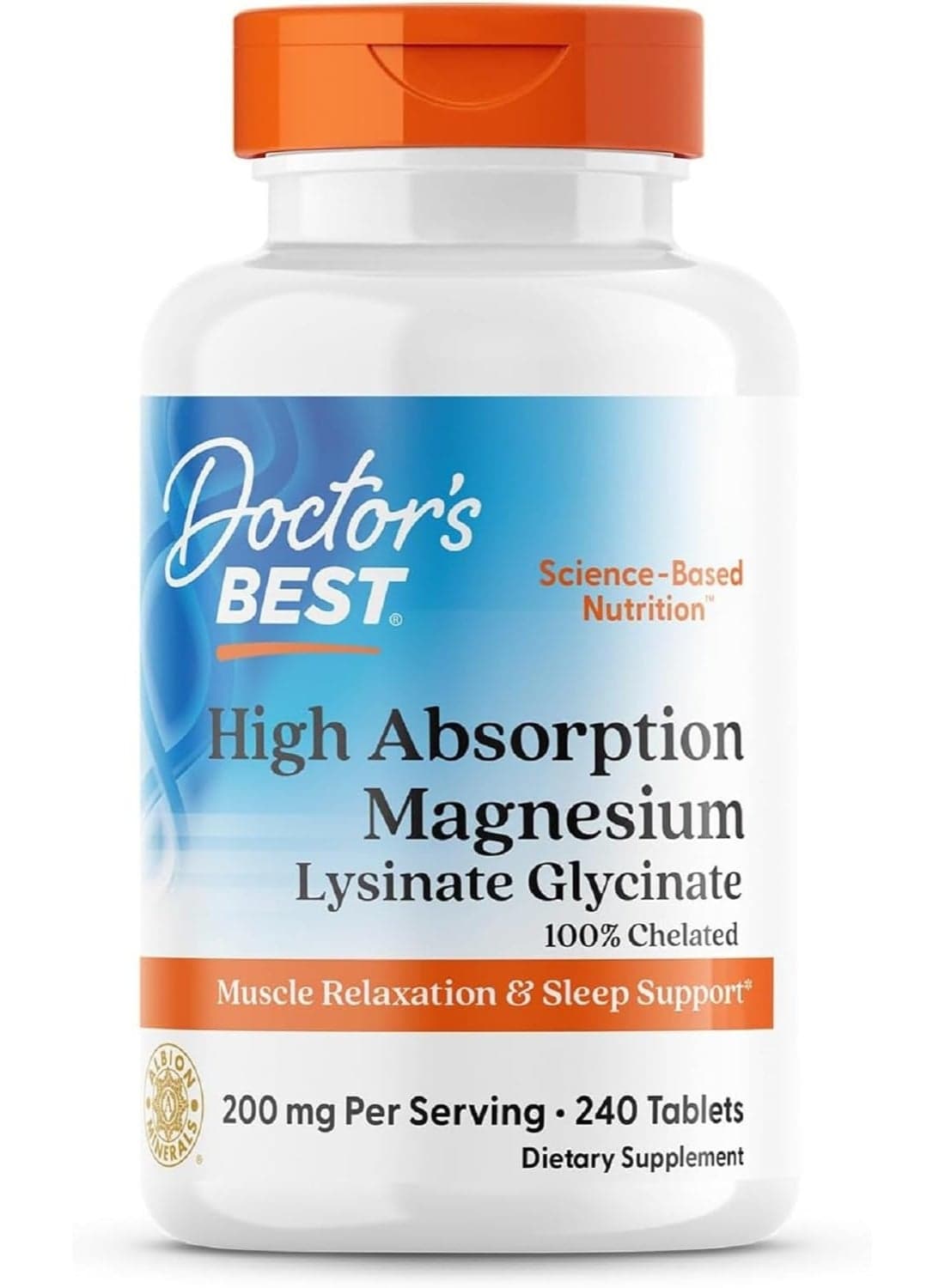 Doctor's Best High Absorption Magnesium 200mg - 240 Tablets