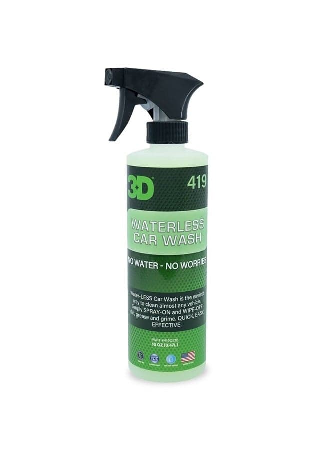 Waterless Car Wash - Easy Spray Waterless Detailing Spray - No Soap or Water Needed - Great on Cars, RVs, Motorcycles & Boats 16oz.