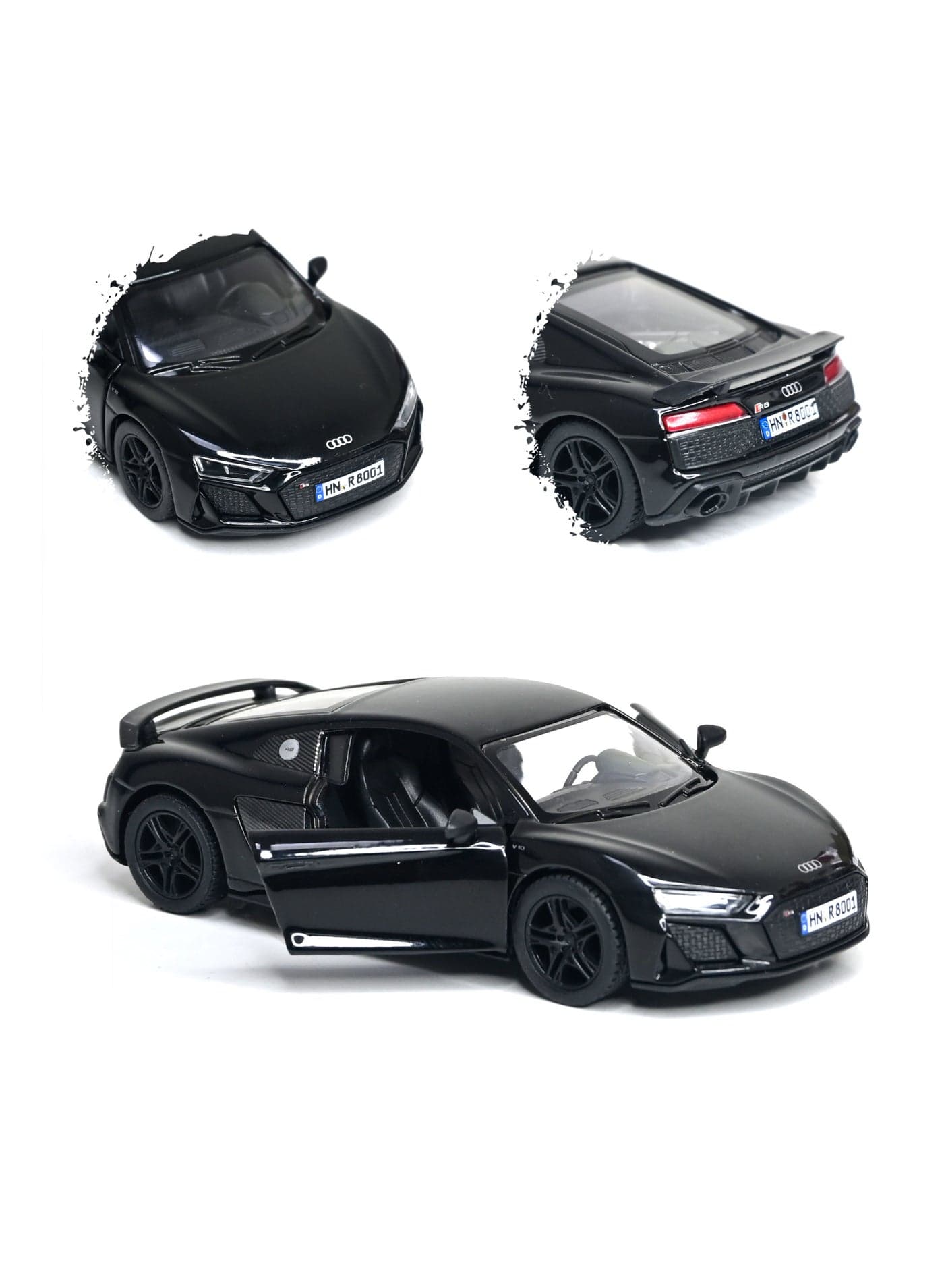1:36 Scale 2020 Audi R8 Coupe Door Openable Pull Back Action Diecast Model Alloy Metal Toy Car