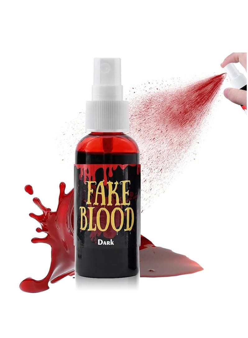 Brain Giggles Fake Blood Spray Makeup Realistic Blood Washable Fake Blood for Costume Dress Up Cosplay Event Party