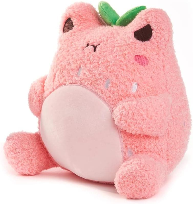 9 Inches Kawaii Strawberry Froggie Plush Toy - Super Soft Collectible Stuffed Animal for Kids and Collectors