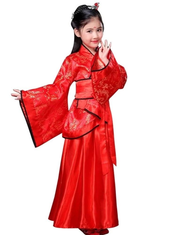 New Retro Chinese Hanfu Dress Tang Song Dynasty Inspired Girls' Costum