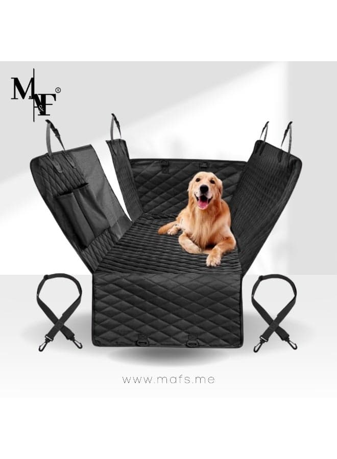 Dog Car Seat Cover, Waterproof and Scratchproof Dog Cover for Car Backseat, Nonslip Pet Car Seat with Mesh Window, Durable Hammock with Side Flaps for Cars, Trucks and SUV