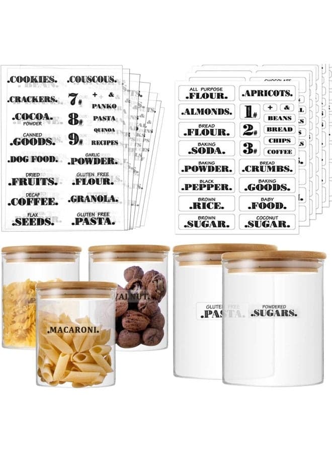 132 Kitchen Labels For Jars, Canisters, Boxes, Containers, Kitchen Storage & Organization Accessories, Pantry Kitchen Organizer, Spice Script Stickers, Pre-Printed Jar Labels