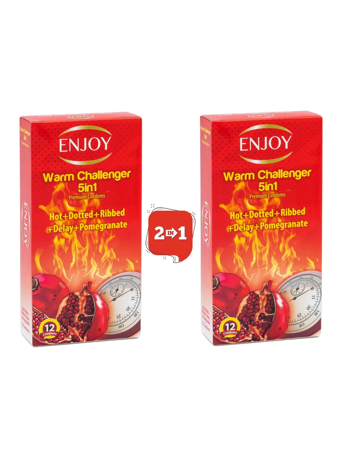 Worm Challenger Premium Pomegranate Condoms 24 Pcs