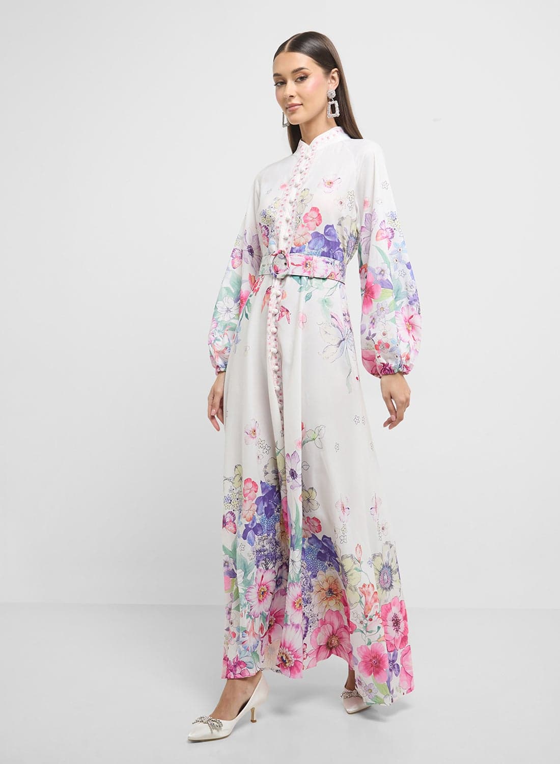 Floral Belted Dress