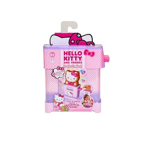 Cookeez Makery Hello Kitty and Friends Toasty Treatz Toaster Squishy Scented Plush Surprise PopinBread 6 Collectible Characters