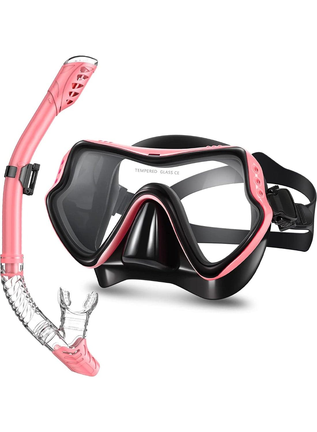Adult Snorkeling Gear, Dry Snorkeling Kit, 180° Full Face Snorkeling Mask, Free Breathing Snorkeling Mask, Anti-Fog Anti-Leak Professional Snorkel Set for Adults & Youths, Scuba Diving and Swimming Trips