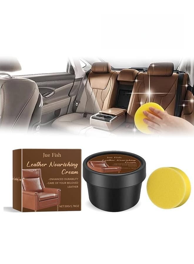 Leather Balm, Leather Scratch Repair - 50g Leather Sofa Scratch Repair | Leather Moisturizing Cream Polish Cream for Furniture, Sofas, Car Seats, Shoes, Handbag
