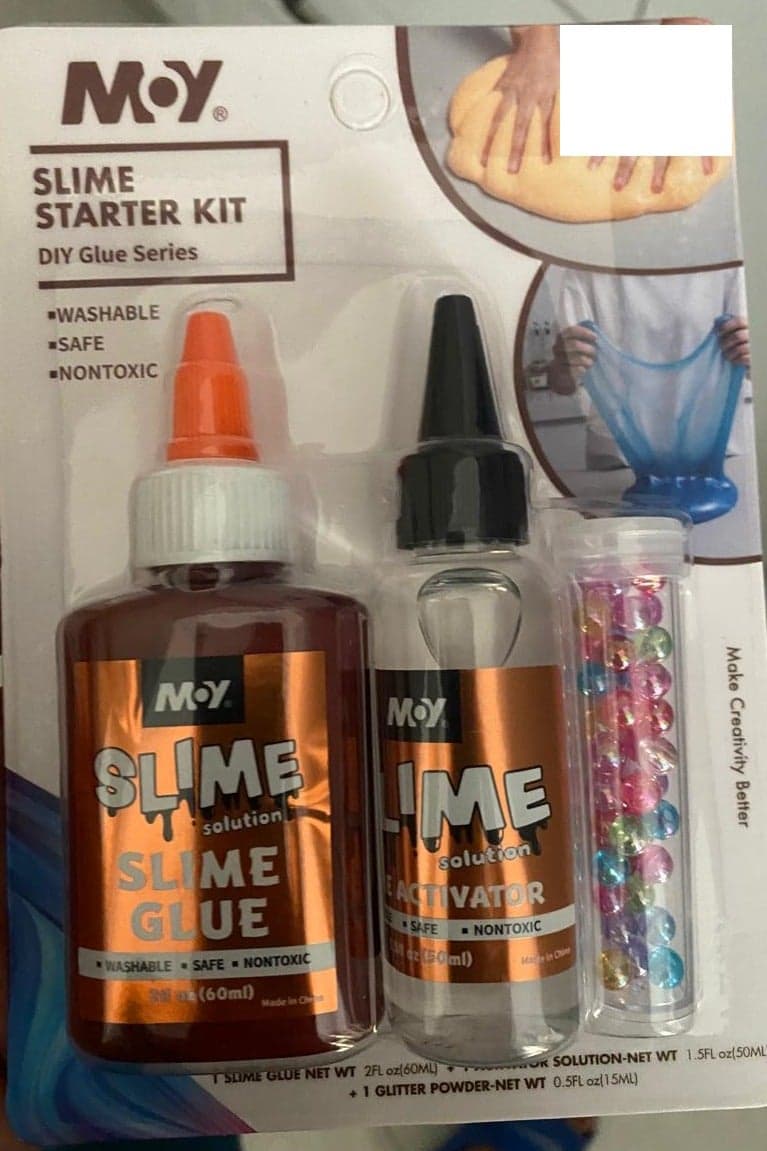 Slime starter kit with beads for kids