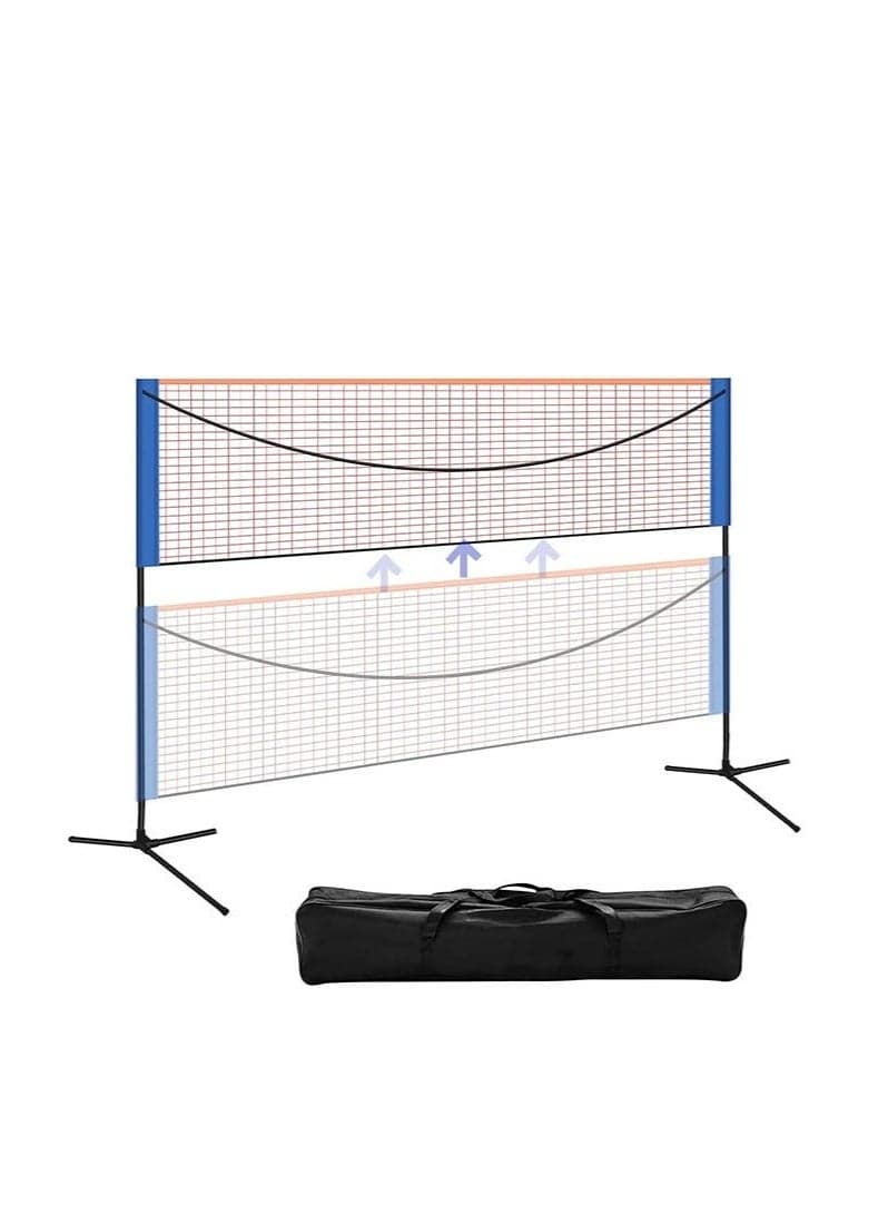 Adjustable Height Badminton Net Set,Portable Competition Multi Sport Indoor or Outdoor Net for Playing Pickleball, Kids Volleyball, Soccer Tennis, Lawn Tennis - Easy and Fast Assembly(1.55M X4.27M)