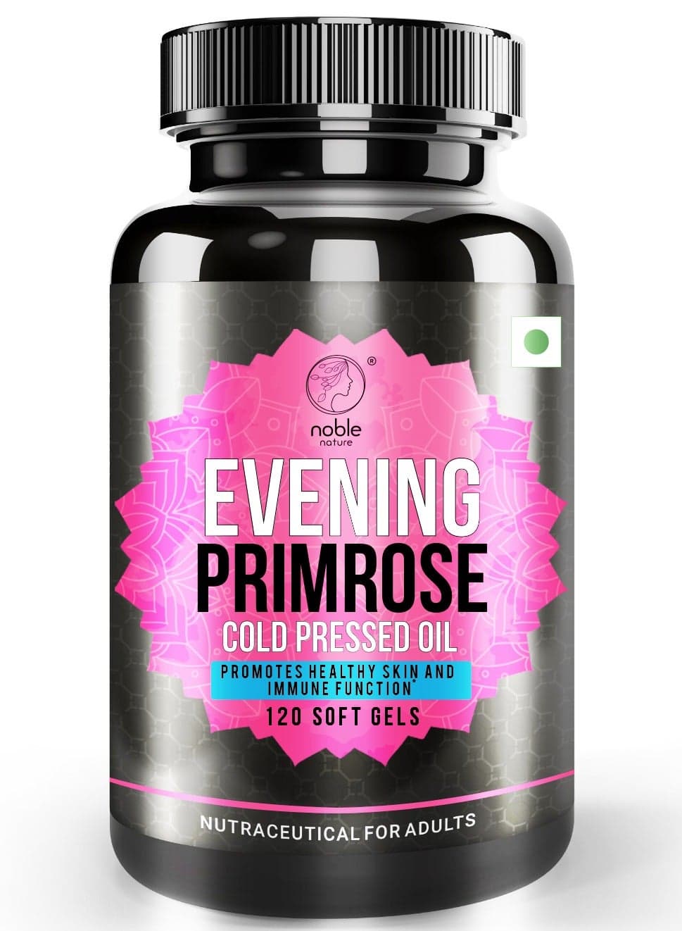 Evening Primrose Cold Pressed Oil - 120 Soft Gels - Promotes Healthy Skin And Immune Function
