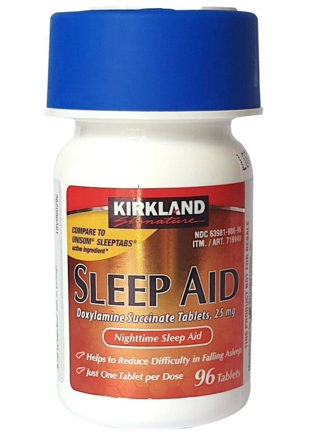 Nighttime Sleep Aid 25 Mg Doxylamine Succinate 96 Tablets