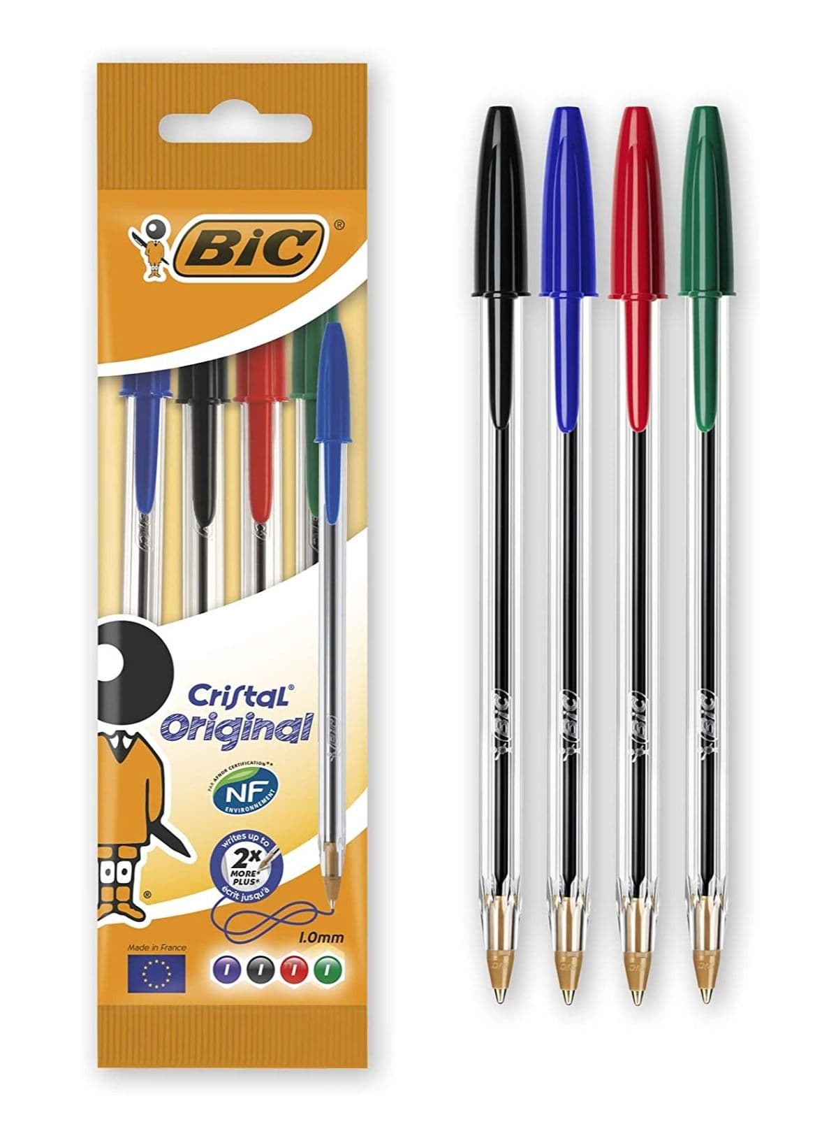 4-Piece Ball Pen Medium Tip Multicolour