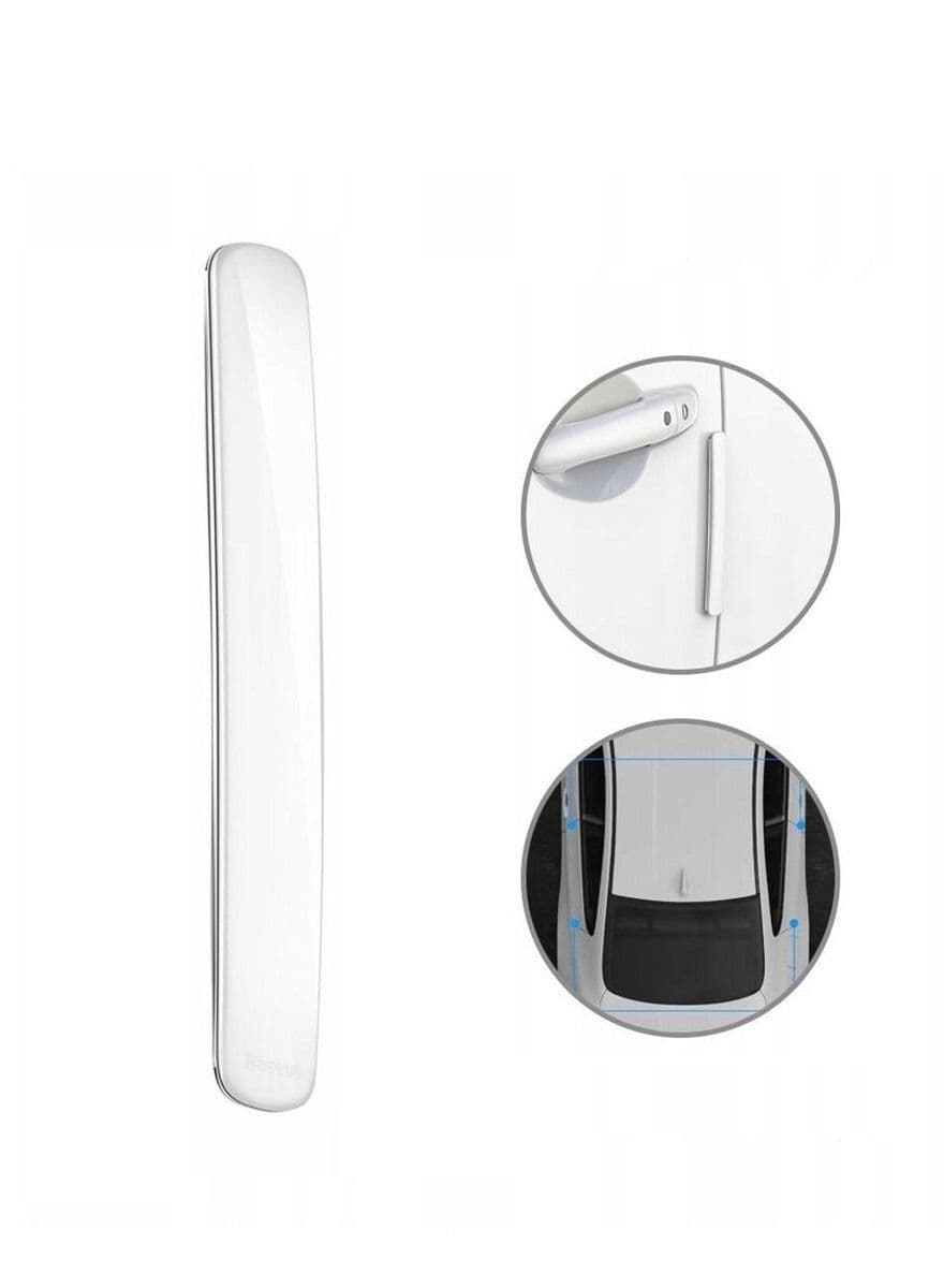 Universal Car Door Edge Guards 4-Pack, Self-Adhesive Anti-Collision & Anti-Scratch Door Protector Strips, Shock-Absorbing Side Edge Protection for Cars, SUVs, Sedans & Pickup Trucks, White
