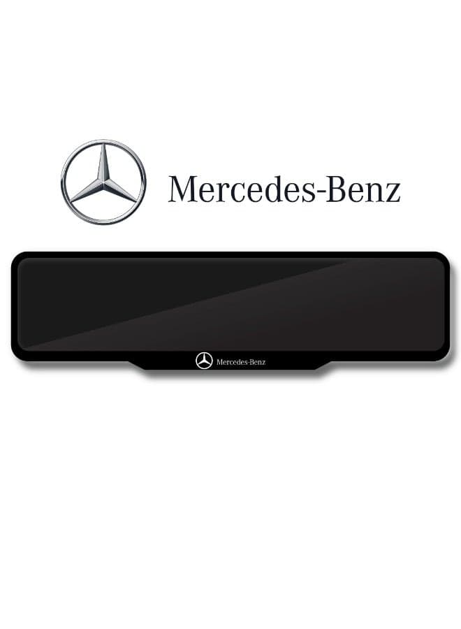 Mercedes-Benz Number Plate Frame – Premium Acrylic – Long / Square / Sport – Sleek Black Design – Strong Tape Fixing – Car Accessory