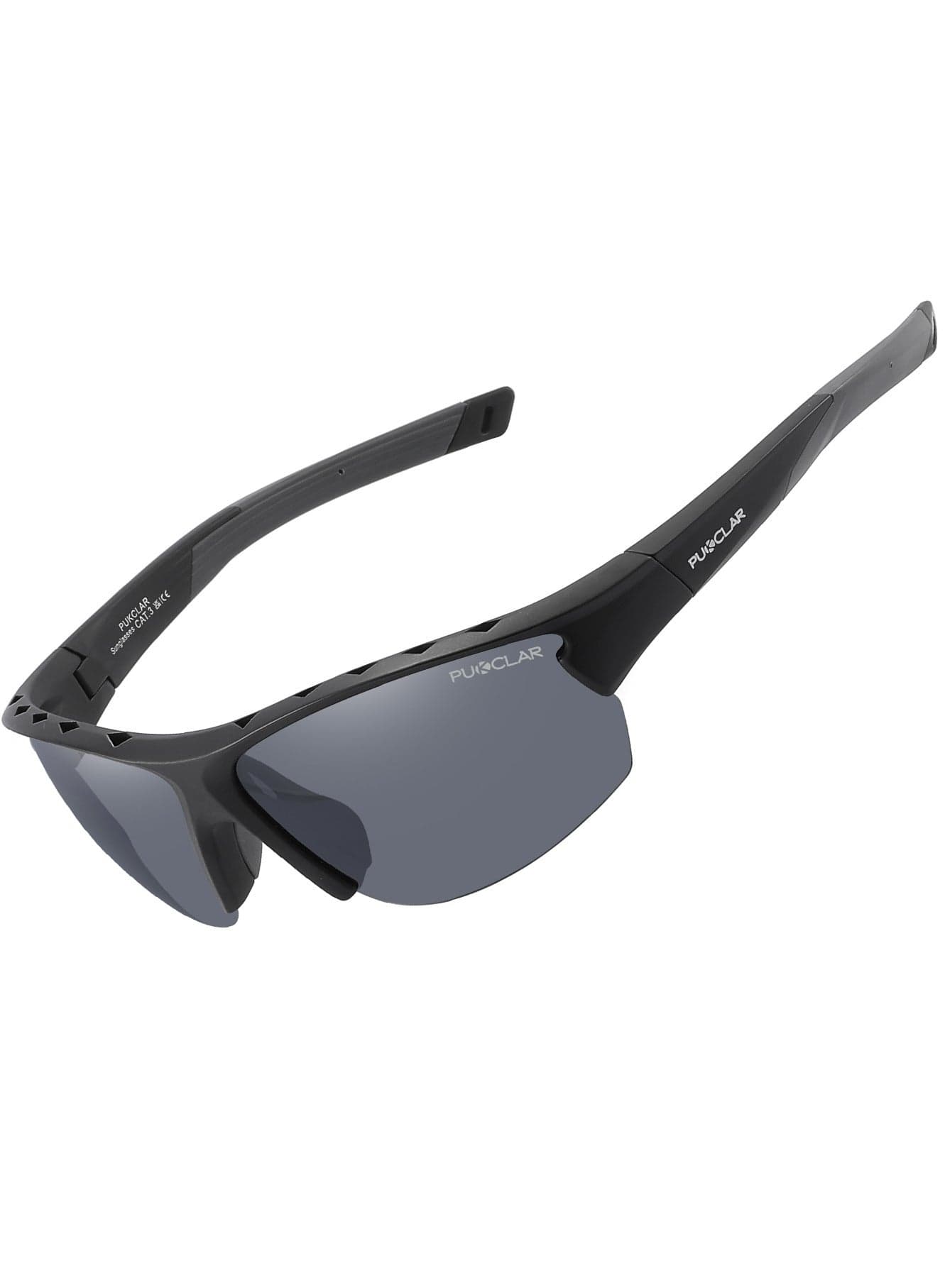 PUKCLAR Polarised Sports Sunglasses for Men Women Cycling Glasses UV400 Protection Sun Glasses For Running Driving Fishing Travel