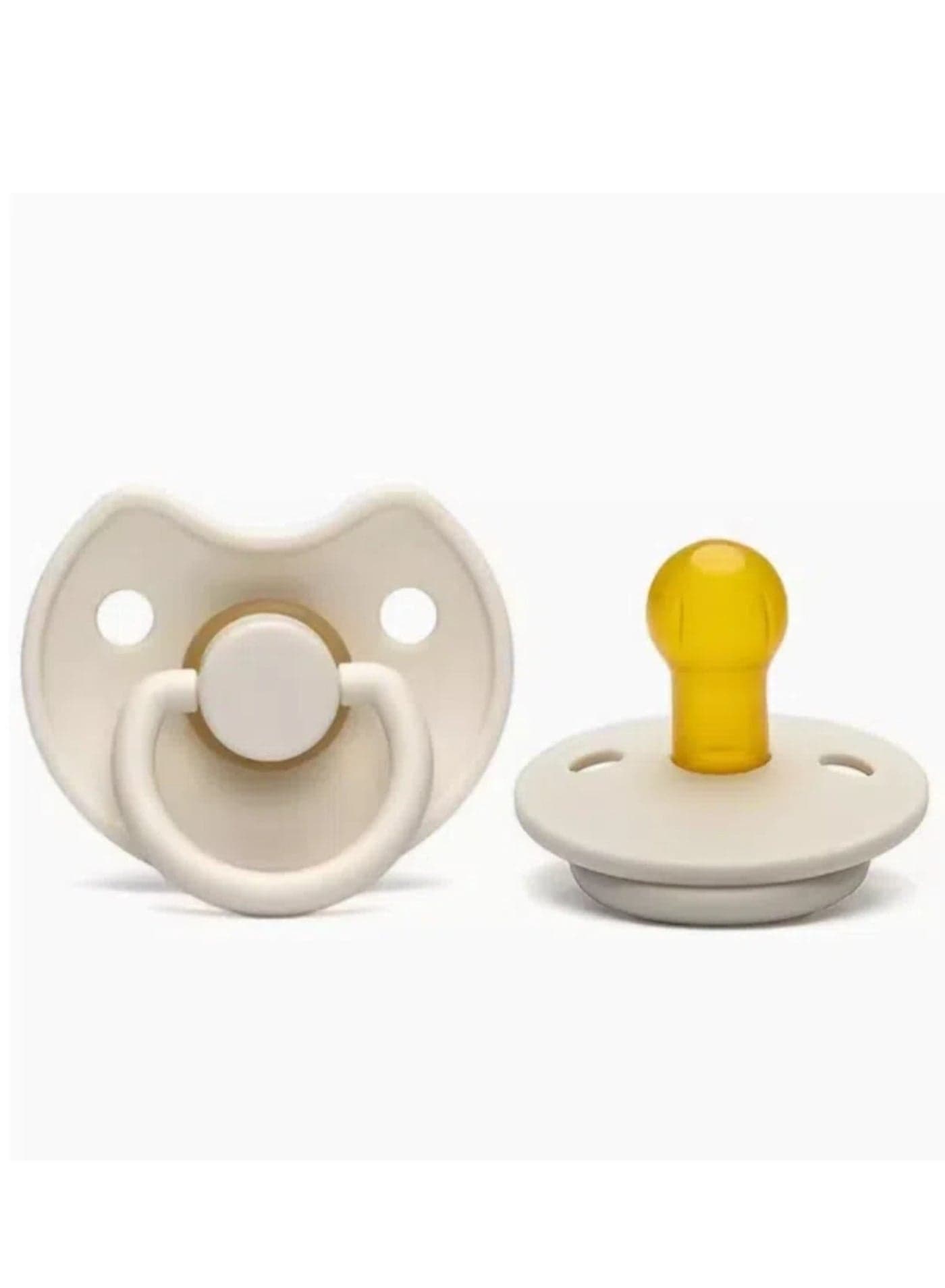 Baby Pacifiers | 1-Pack Soothers | BPA-Free Natural Latex Food Grade | Super Soft Bite Resistance | Sleep Anti-Flatulence | Baby Teething Toy | Ivory white