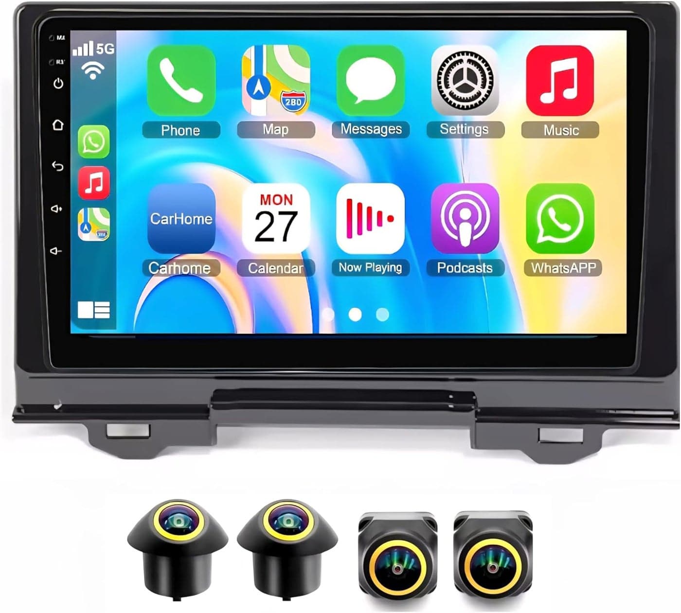 Android Car Stereo For Honda HR-V / Vezel 2021-2024 9" Screen with GPS Navigation, Wireless Apple CarPlay & Android Auto, WiFi, DSP, Bluetooth, AHD 360° Camera Included (4+32GB)
