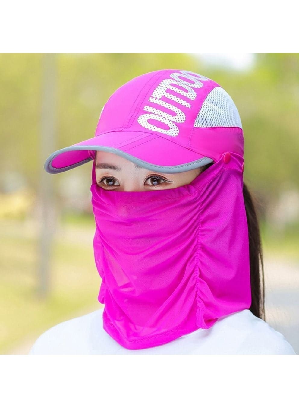 Sun Hat Sunscreen Hat Men And Women Summer Mesh Cover Face Uv Protection Cycling Outdoor Veil Full Face Cold Hat Folding Adjustable Hat