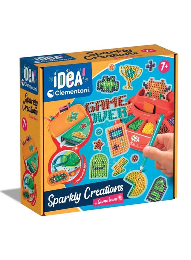 Idea Sparkly Creations Game Icons | Do it Yourself | DIY Craft Kit | Educational & Learning | Creative Gift for Kids and Adults
