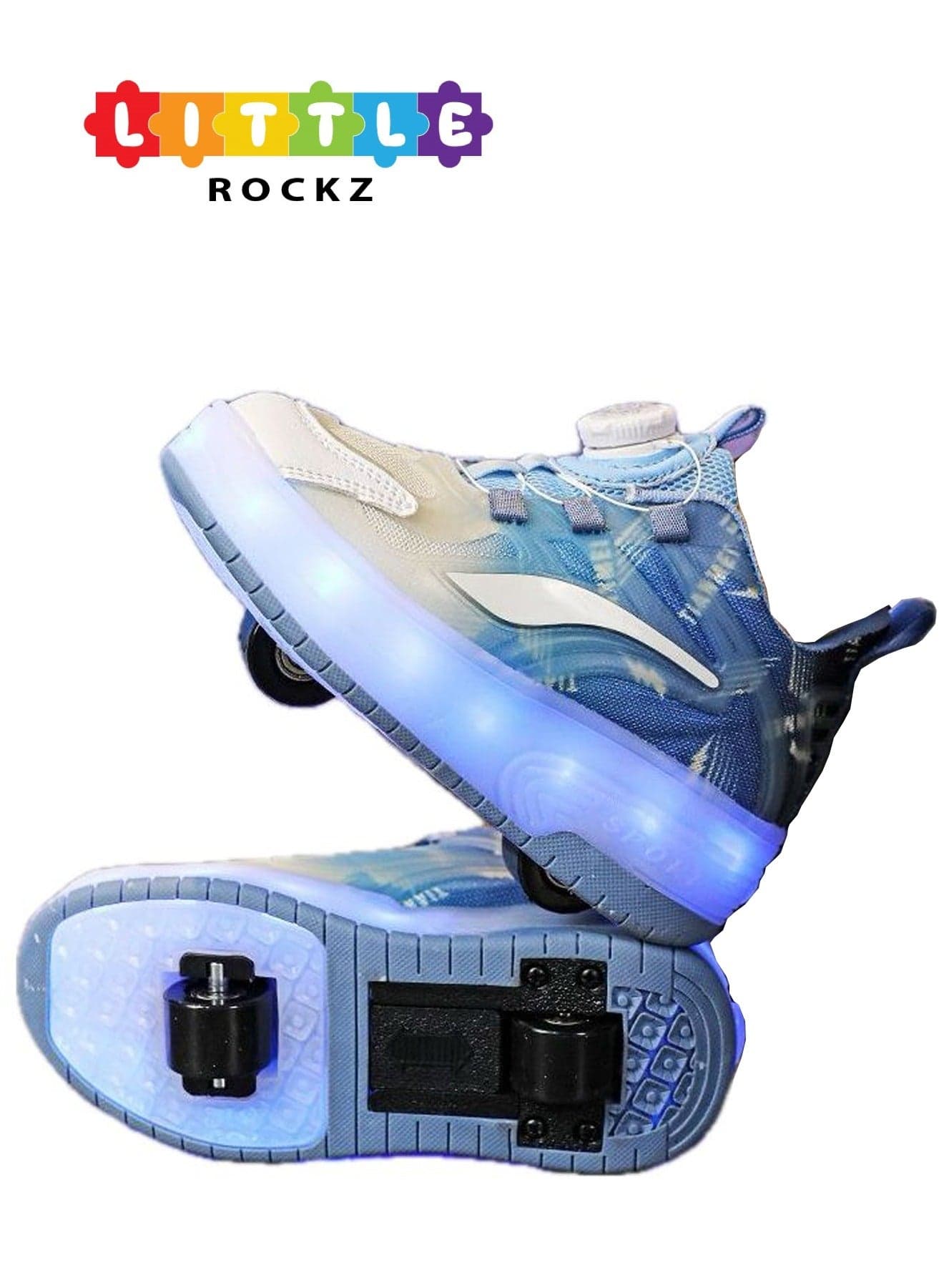 Two Wheel LED Flash Light Fashion Shiny Sneaker Skate Heelys Shoes With Lightning Sole