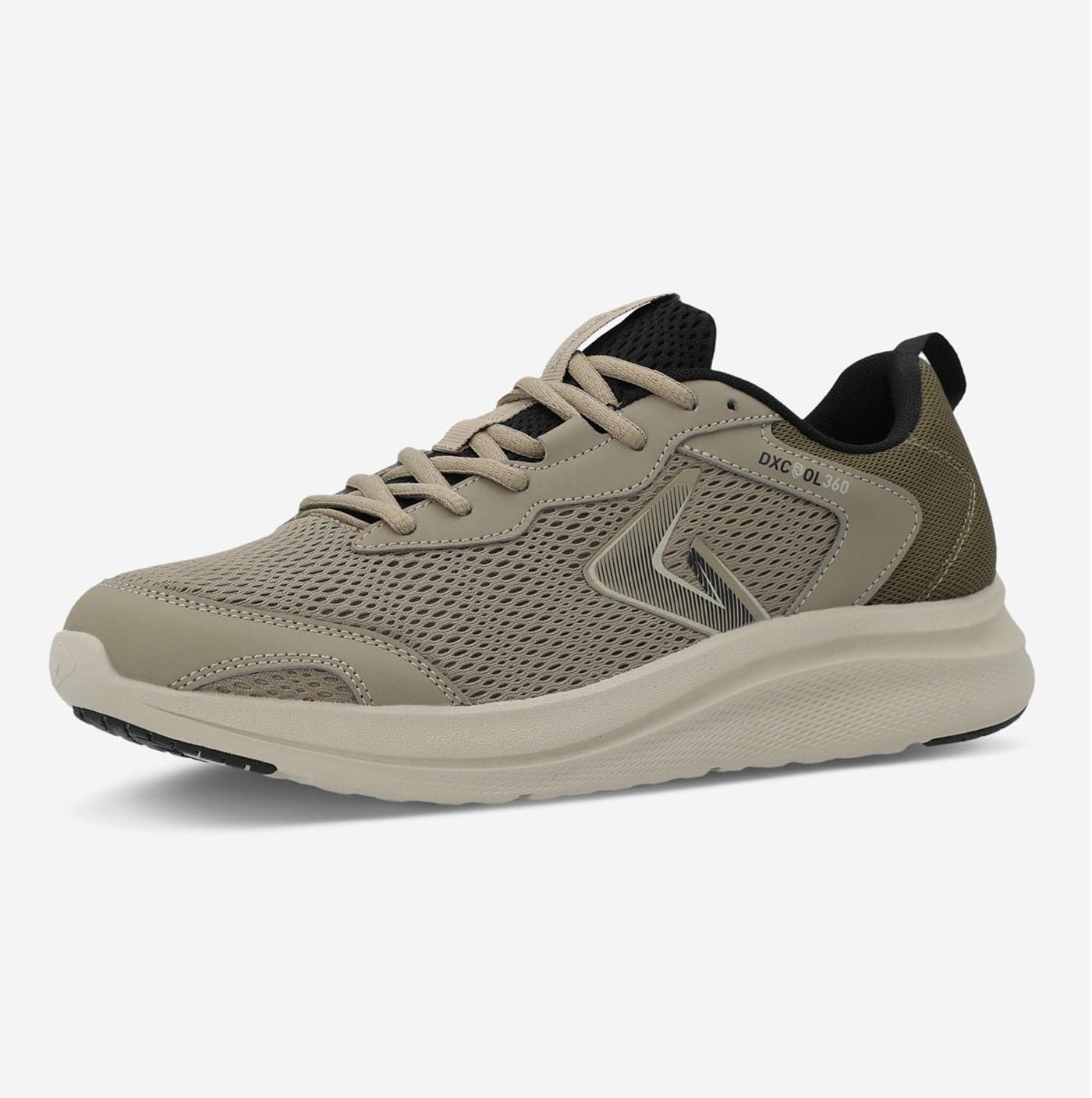 Demix Men's Running Sport Shoes – Khaki Lightweight Sneakers with Breathable Upper, Durable Outsole and Comfortable Cushioning