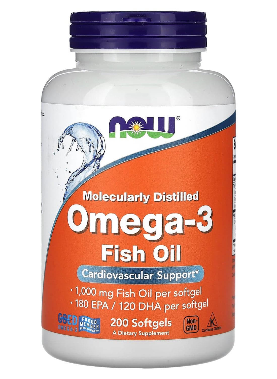 Omega-3 Fish Oil Dietary Supplement - 200 Softgels