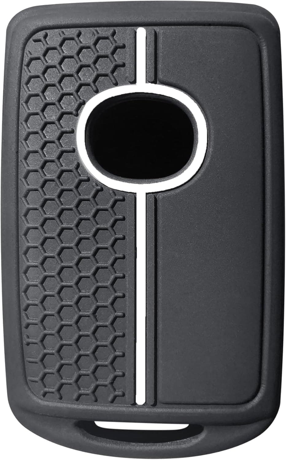 7Cylinder Silicone 3 Button Key Fob Cover Compatible with Mazda - 2 Pcs Cushiony Anti Dust Fob Cover (Black & White)