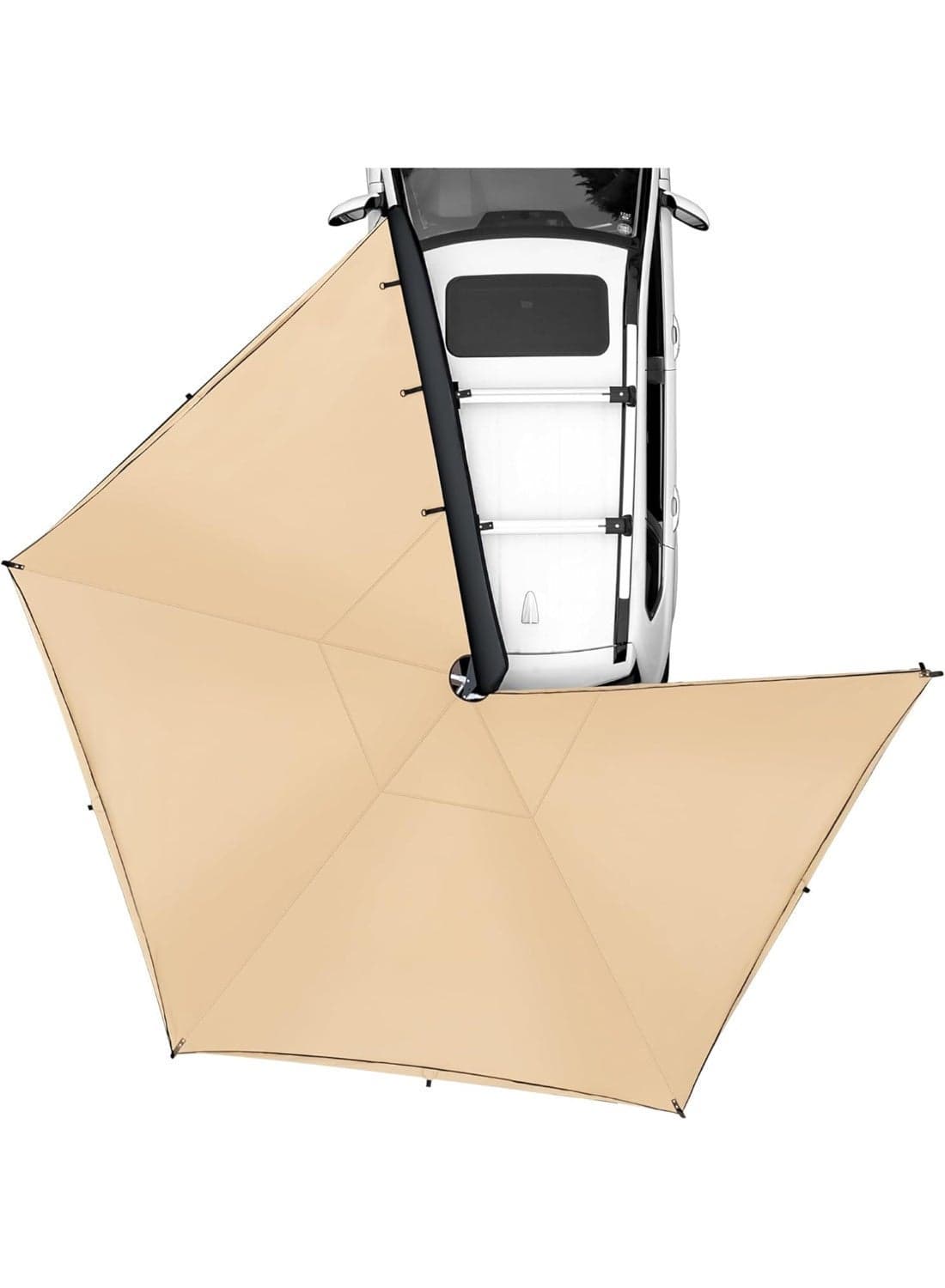 Alayjah, 270° Car Rooftop Tent Awning,1 Piece, 600D Oxford Waterproof Free-Standing Touring Caravan Cover, Durable D-Zipper Design