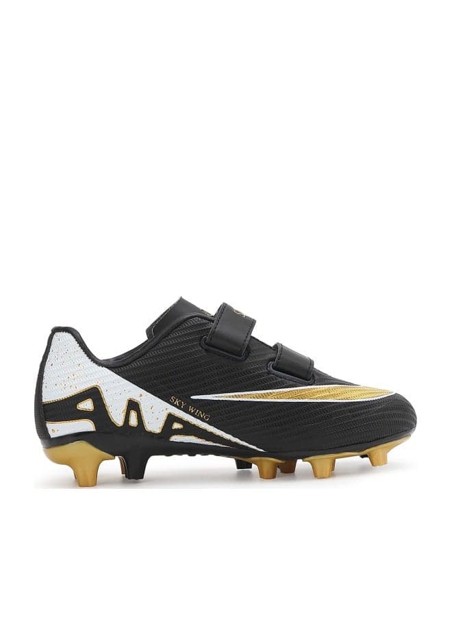 SKY WING Boys And Girls Soccer Cleats FG Sole Hook And Loop Soccer Shoes For Unisex Kid Indoor Outdoor Hook & Loop Football Shoes Suitable Little Kid And Big Kid