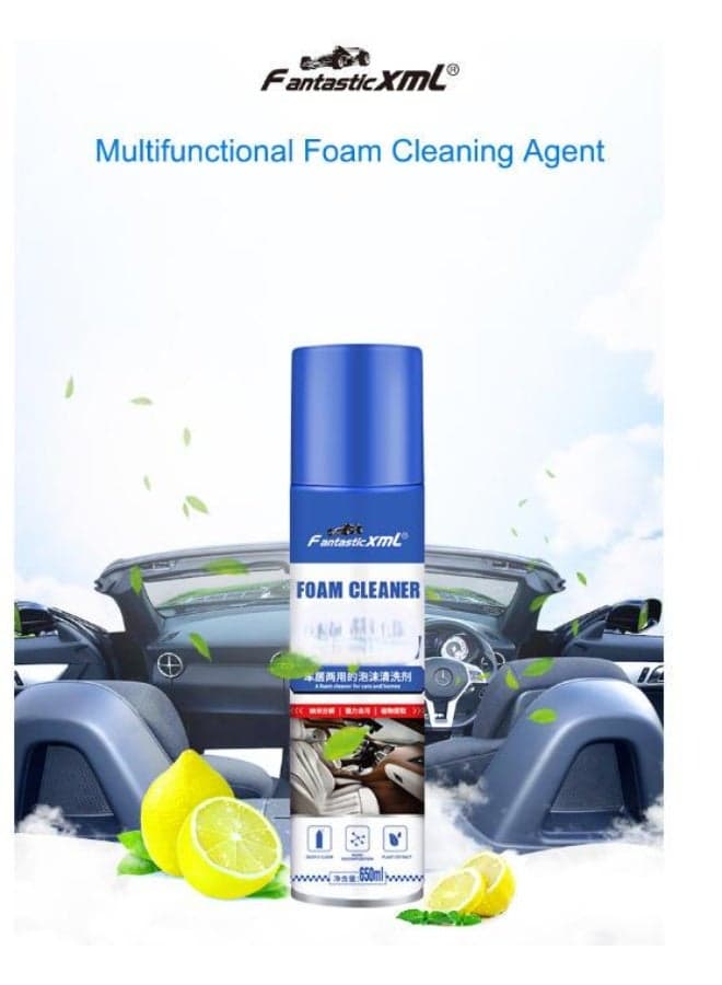 Multi Purpose Foam Cleaner 650ml, Perfect For Fabric, Car ,Carpet, And Vinyl, 1 Piece