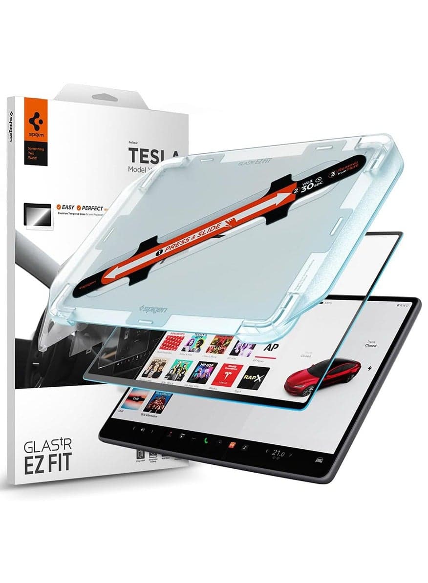 GLAStR EZ Fit for Tesla Model 3 (2026/2025/24) Highland and Model Y (2026/25) Juniper Dashboard 15.4 inch Touch Screen Protector Tempered Glass - Matte Anti Fingerprint / Anti Glare