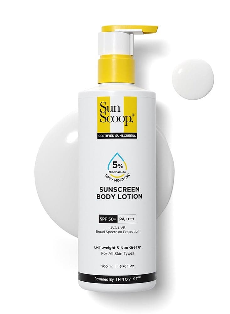 5% Niacinamide Daily Moisture Sunscreen Body Lotion SPF 50+ PA++++ | 24-Hours Moisturization | Reduces Pigmentation | Smoothens the Skin (200ml)