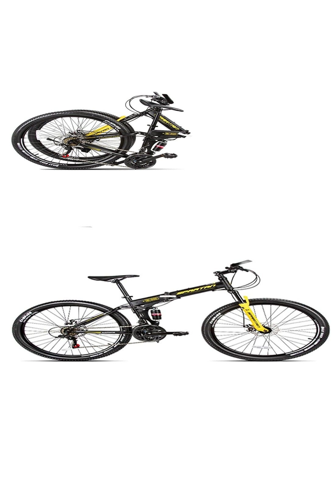 Alpha Dual Folding Bike | 26 Inch Wheel Size | 21 Speed Transmission | Black Color