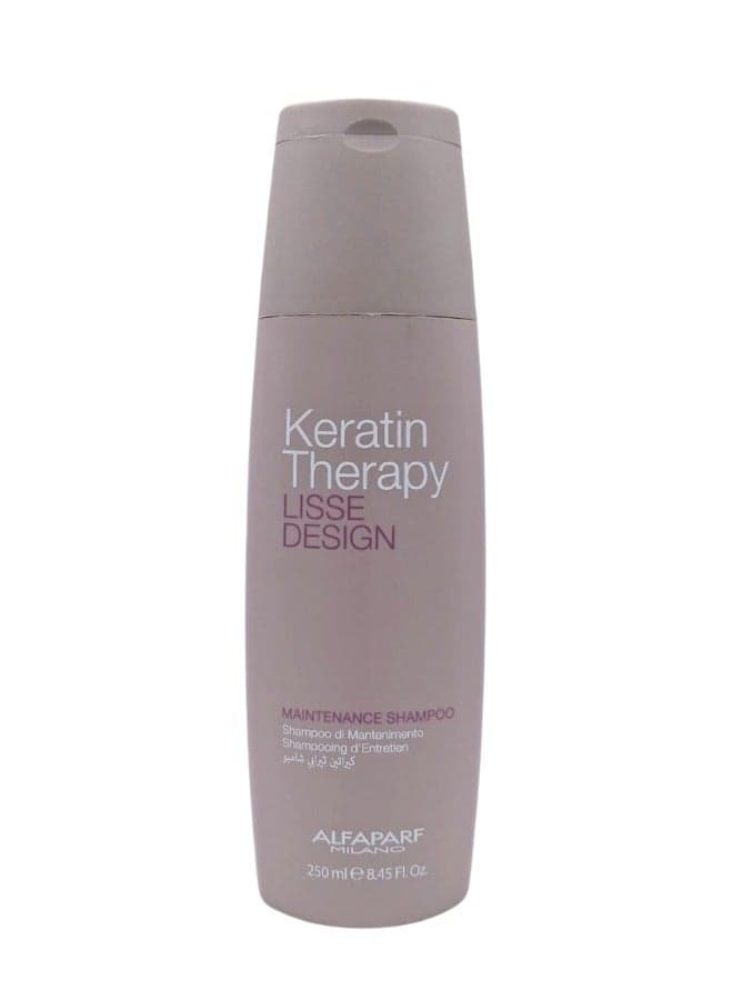 Keratin Therapy Lisse Design Maintenance Shampoo 250ml | Sulfate-Free Shampoo for Keratin-Treated Hair, Gentle Cleansing, Frizz Control, Smoothness And Long-Lasting Shine